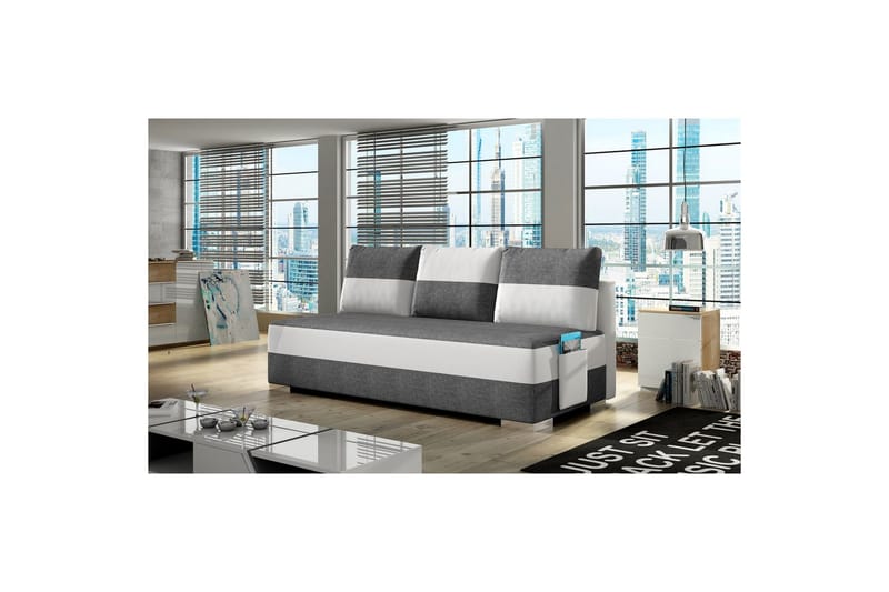 Sofa Eltap Atila 200x83x92 cm, Sawana 21, Soft 17, Grå, Hvit
