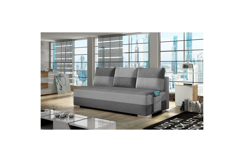 Sofa Eltap Atila 200x83x92 cm - Soro 93, Soro 83, Grå, Hvit - Møbler - Sofaer - Sovesofaer - 3 seters sovesofa