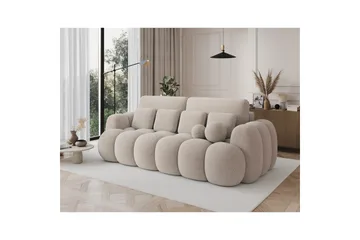 Sofa Eltap Cotonn 256x105x119 cm - Royal 18, Beige - Møbler - Sofaer - Sovesofaer - 3 seters sovesofa