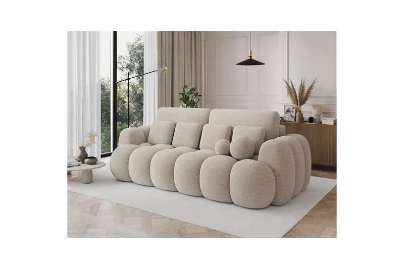 Sofa Eltap Cotonn 256x105x119 cm - Royal 18, Beige - Møbler - Sofaer - Sovesofaer - 3 seters sovesofa