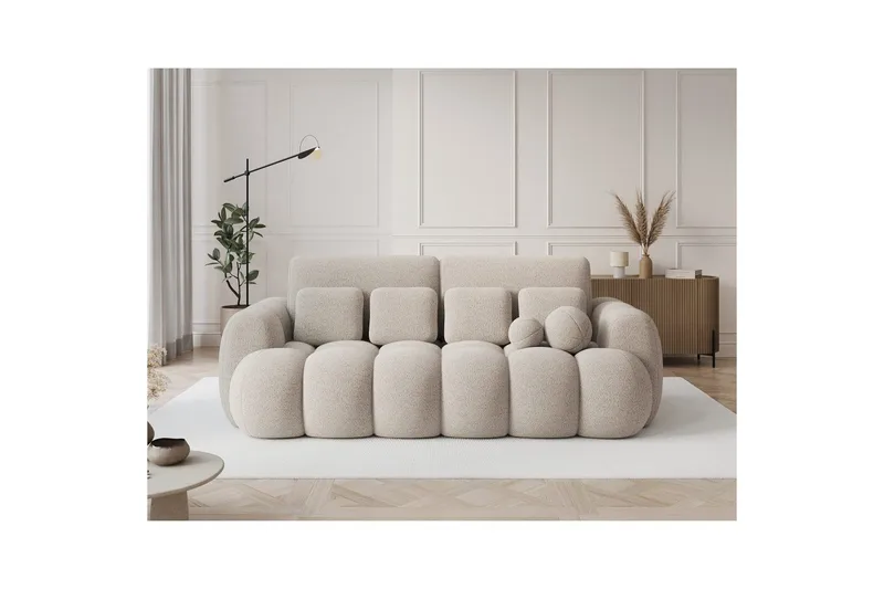 Sofa Eltap Cotonn 256x105x119 cm - Royal 18, Beige - Møbler - Sofaer - Sovesofaer - 3 seters sovesofa