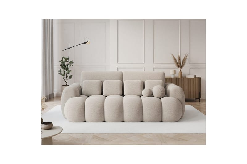 Sofa Eltap Cotonn 256x105x119 cm - Royal 18, Beige - Møbler - Sofaer - Sovesofaer - 3 seters sovesofa