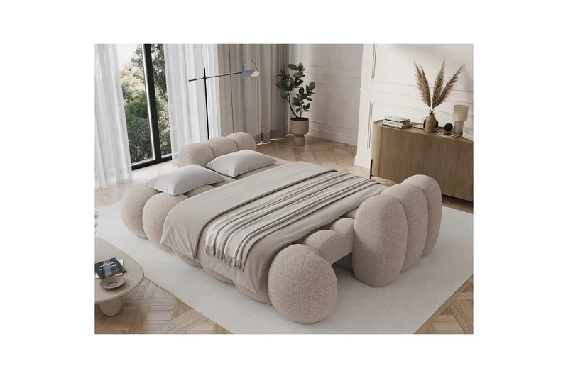 Sofa Eltap Cotonn 256x105x119 cm - Royal 18, Beige - Møbler - Sofaer - Sovesofaer - 3 seters sovesofa