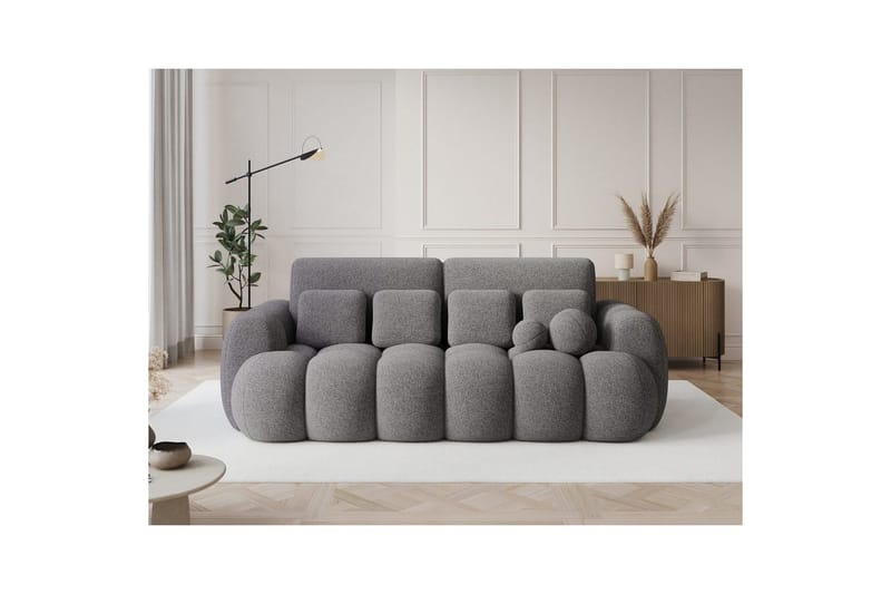 Sofa Eltap Cotonn 256x105x119 cm - Paolli 04, Grå - Møbler - Sofaer - Sovesofaer - 3 seters sovesofa