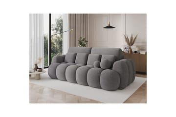 Sofa Eltap Cotonn 256x105x119 cm - Paolli 04, Grå - Møbler - Sofaer - Sovesofaer - 3 seters sovesofa