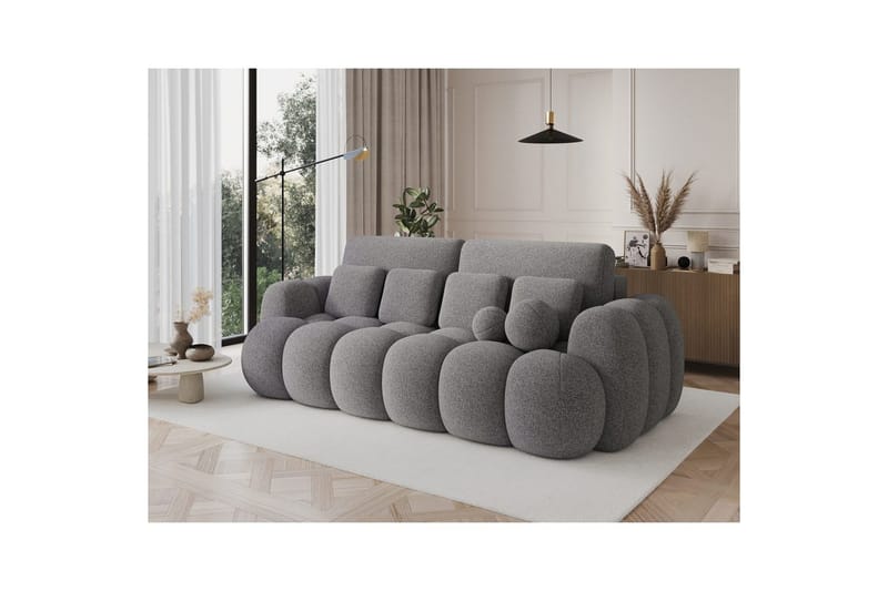 Sofa Eltap Cotonn 256x105x119 cm - Paolli 04, Grå - Møbler - Sofaer - Sovesofaer - 3 seters sovesofa