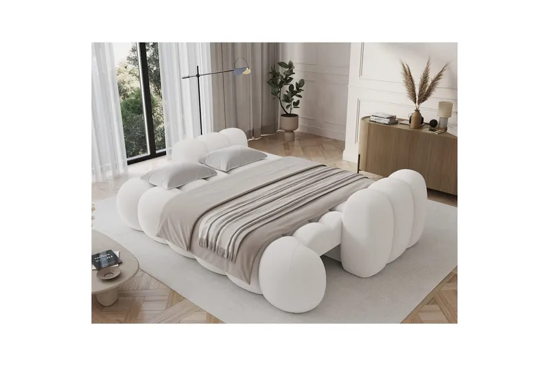 Sofa Eltap Cotonn 256x105x119 cm - Paolli 01, Hvit - Møbler - Sofaer - Sovesofaer - 3 seters sovesofa