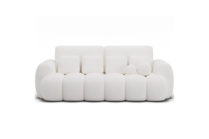 Sofa Eltap Cotonn 256x105x119 cm - Paolli 01, Hvit - Møbler - Sofaer - Sovesofaer - 3 seters sovesofa
