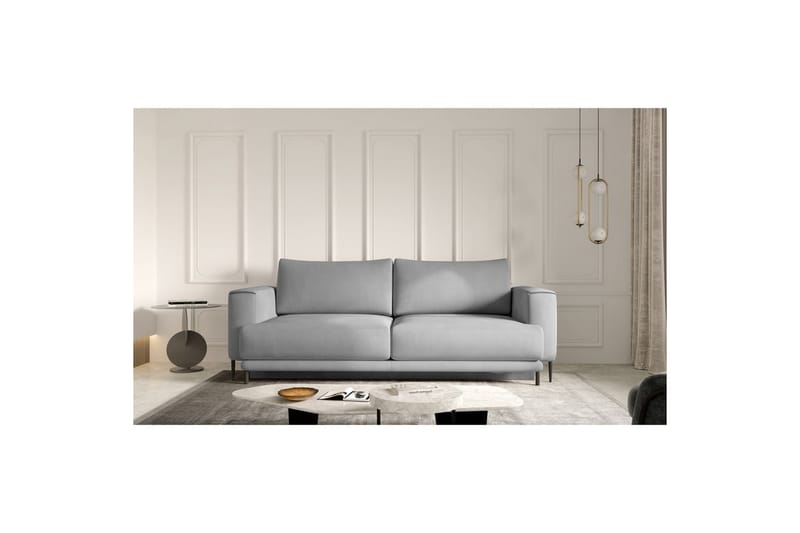 Sofa Eltap Dalia 248x84x95 cm - Nube 3, Lys Grå - Møbler - Sofaer - Sovesofaer - 3 seters sovesofa