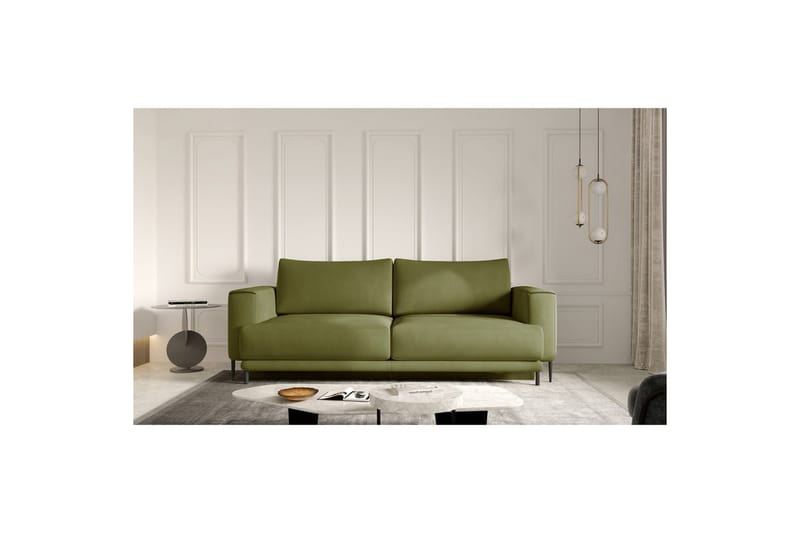 Sofa Eltap Dalia 248x84x95 cm - Nube 33, Grønn - Møbler - Sofaer - Sovesofaer - 3 seters sovesofa