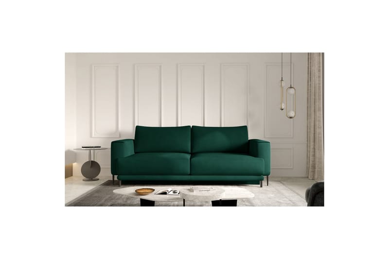 Sofa Eltap Dalia 248x84x95 cm - Nube 35, Grønn - Møbler - Sofaer - Sovesofaer - 3 seters sovesofa