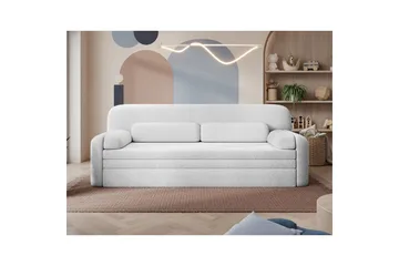 Sofa Eltap Elioss 236x89x87 cm - Royal 01, Hvit - Møbler - Sofaer - Sovesofaer - 3 seters sovesofa