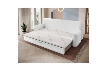 Sofa Eltap Elioss 236x89x87 cm - Royal 01, Hvit - Møbler - Sofaer - Sovesofaer - 3 seters sovesofa