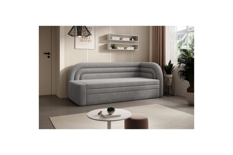Sofa Eltap Fabillo 223x86x80 cm - Royal 04, Lys grå, Høyre - Møbler - Sofaer - Sovesofaer - 3 seters sovesofa