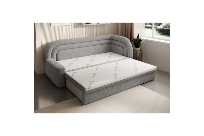 Sofa Eltap Fabillo 223x86x80 cm - Royal 04, Lys grå, Høyre - Møbler - Sofaer - Sovesofaer - 3 seters sovesofa