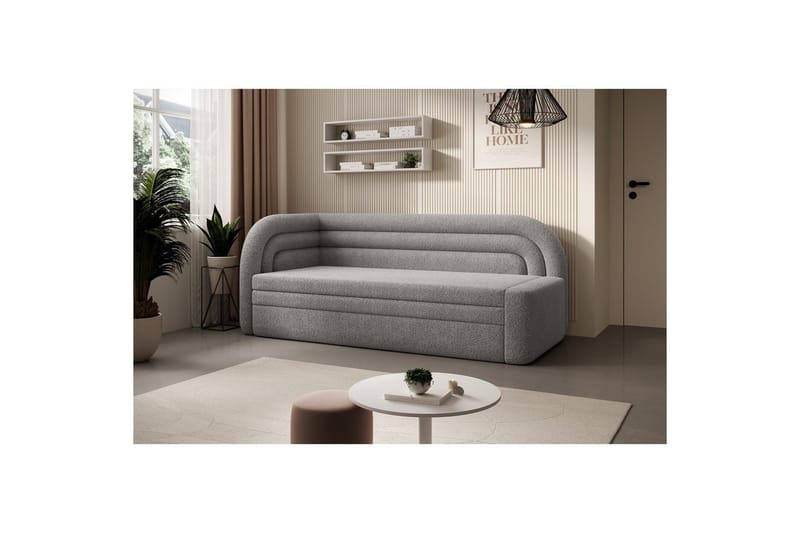 Sofa Eltap Fabillo 223x86x80 cm - Royal 04, Lys grå, Venstre - Møbler - Sofaer - Sovesofaer - 3 seters sovesofa
