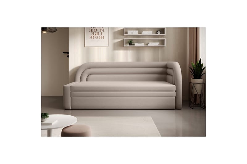Sofa Eltap Fabillo 223x86x80 cm - Sola 18, Grå, Høyre - Møbler - Sofaer - Sovesofaer - 4 seters sovesofa