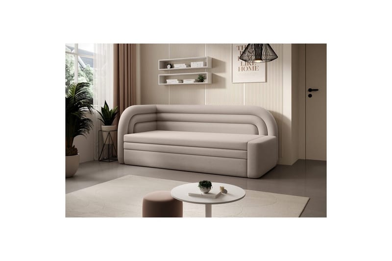 Sofa Eltap Fabillo 223x86x80 cm - Sola 18, Grå, Venstre - Møbler - Sofaer - Sovesofaer - 4 seters sovesofa