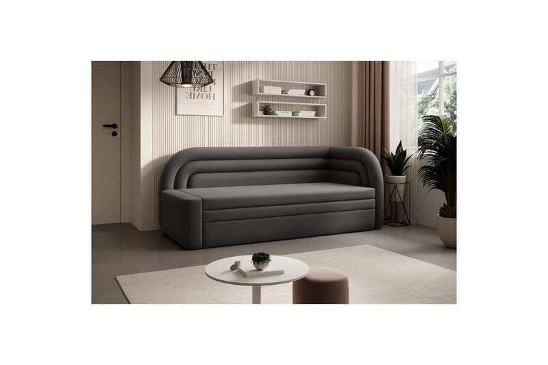 Sofa Eltap Fabillo 223x86x80 cm - Sola 6, Grå, Høyre - Møbler - Sofaer - Sovesofaer - 3 seters sovesofa