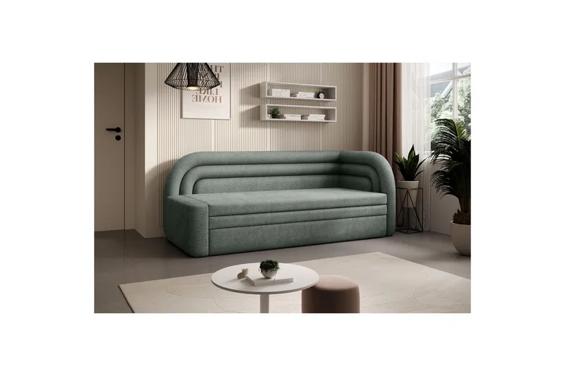 Sofa Eltap Fabillo 223x86x80 cm - Touch 100, Grønn, Høyre - Møbler - Sofaer - Sovesofaer - 4 seters sovesofa
