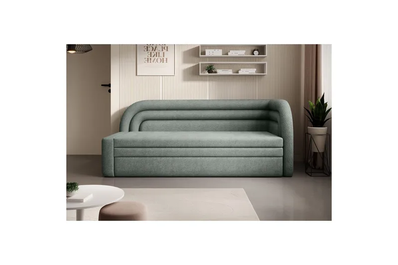 Sofa Eltap Fabillo 223x86x80 cm - Touch 100, Grønn, Høyre - Møbler - Sofaer - Sovesofaer - 4 seters sovesofa