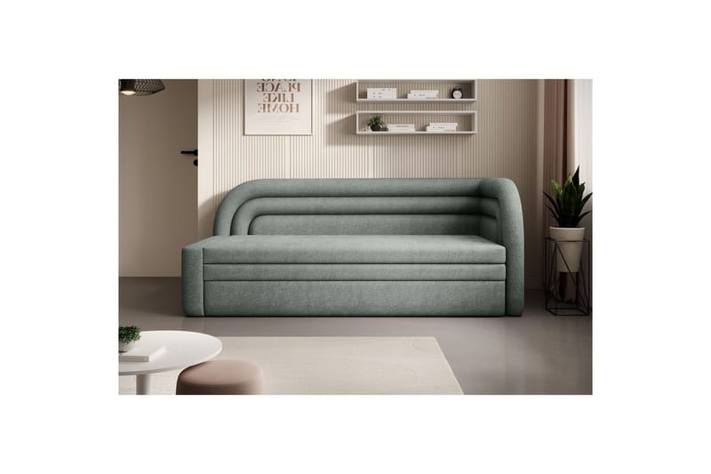 Sofa Eltap Fabillo 223x86x80 cm - Touch 100, Grønn, Høyre - Møbler - Sofaer - Sovesofaer - 4 seters sovesofa