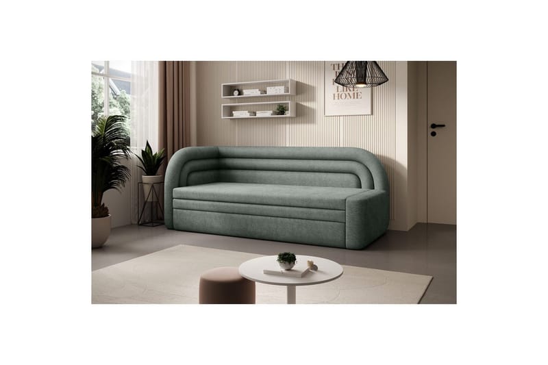 Sofa Eltap Fabillo 223x86x80 cm - Touch 100, Grønn, Venstre - Møbler - Sofaer - Sovesofaer - 4 seters sovesofa