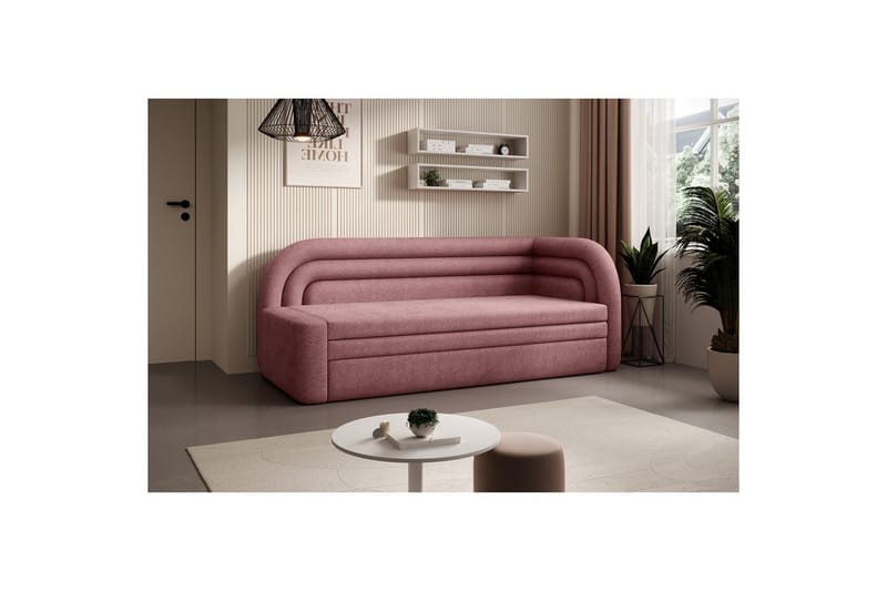 Sofa Eltap Fabillo 223x86x80 cm - Touch 24, rosa, Høyre - Møbler - Sofaer - Sovesofaer - 4 seters sovesofa