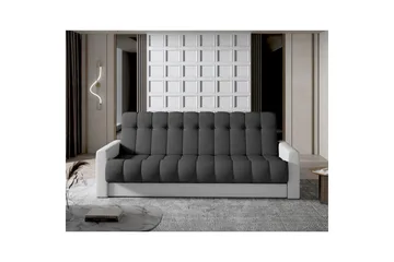 Sofa Eltap Garett 212x85x90 cm - Sawana 05, Soft 17, Grå, Hvit - Møbler - Sofaer - Sovesofaer - 3 seters sovesofa
