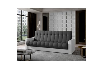 Sofa Eltap Garett 212x85x90 cm - Sawana 05, Soft 17, Grå, Hvit - Møbler - Sofaer - Sovesofaer - 3 seters sovesofa