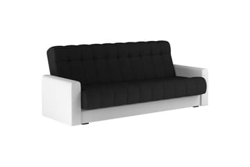 Sofa Eltap Garett 212x85x90 cm - Sawana 14, Soft 17, Svart, Hvit - Møbler - Sofaer - Sovesofaer - 3 seters sovesofa