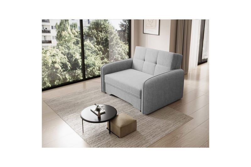 Sofa Eltap Laine 102x109x84 cm - Poco 3, Lys grå - Møbler - Sofaer - Sovesofaer - 2 seters sovesofa