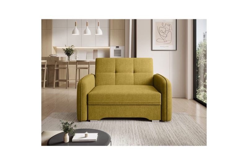 Sofa Eltap Laine 102x109x84 cm - Poco 50, Gul - Møbler - Sofaer - Sovesofaer - 2 seters sovesofa