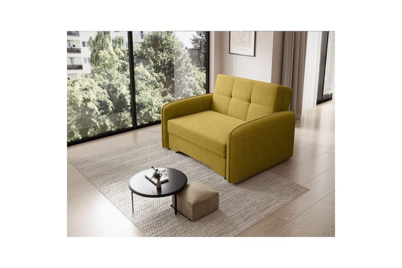 Sofa Eltap Laine 102x109x84 cm - Poco 50, Gul - Møbler - Sofaer - Sovesofaer - 2 seters sovesofa