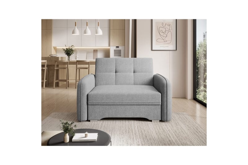 Sofa Eltap Laine 102x109x84 cm - Poco 3, Lys grå - Møbler - Sofaer - Sovesofaer - 2 seters sovesofa