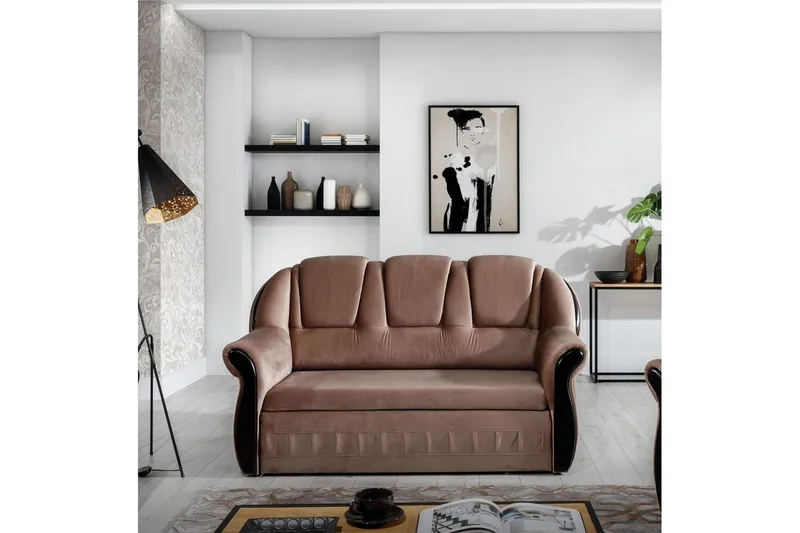 Sofa Eltap Lord 180x85x105 cm - Monolith 09, Mørk Beige - Møbler - Sofaer - Sovesofaer - 2 seters sovesofa