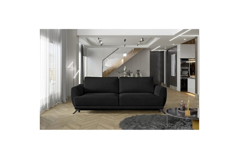 Sofa Eltap Megis 242x95x90 cm - Mat Velvet 99, Blå - Møbler - Sofaer - Sovesofaer - 3 seters sovesofa