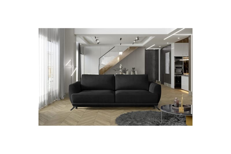 Sofa Eltap Megis 242x95x90 cm - Monolith 97, Mørk Grå - Møbler - Sofaer - Sovesofaer - 3 seters sovesofa