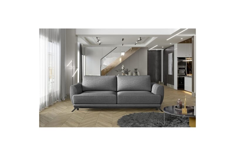 Sofa Eltap Megis 242x95x90 cm - Sawana 05, Grå - Møbler - Sofaer - Sovesofaer - 3 seters sovesofa