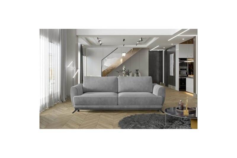 Sofa Eltap Megis 242x95x90 cm - Paros 05, Lys grå - Møbler - Sofaer - Sovesofaer - 3 seters sovesofa