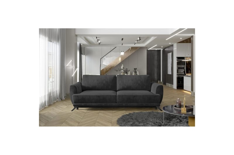Sofa Eltap Megis 242x95x90 cm - Paros 06, Grå - Møbler - Sofaer - Sovesofaer - 3 seters sovesofa