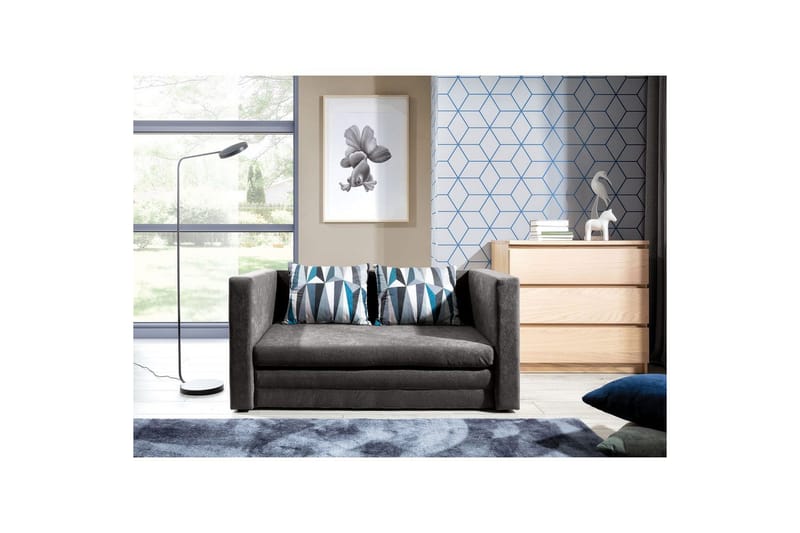 Sofa Eltap Neva 132x70x62 cm, Alova 36, Lima 75, Grå, Mønster