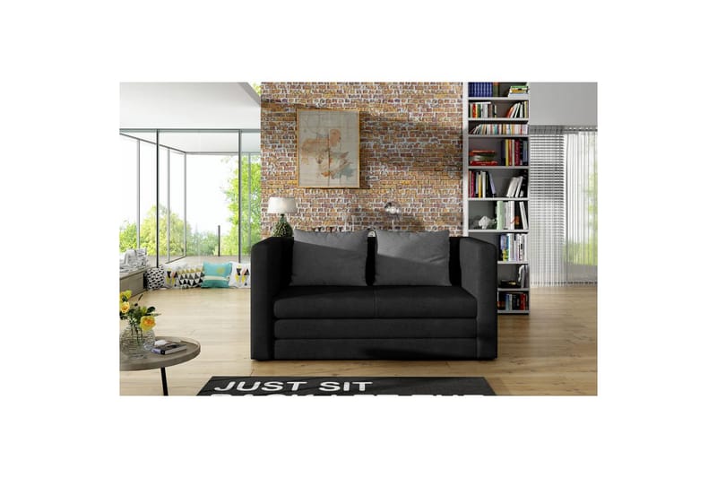 Sofa Eltap Neva 132x70x62 cm, Soro 100, Soro 93, Svart, Mønster