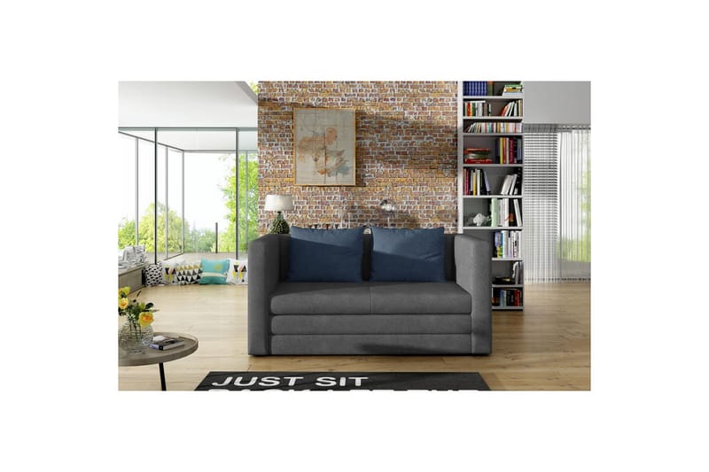 Sofa Eltap Neva 132x70x62 cm - Soro 93, Soro 76, Grå, Blå - Møbler - Sofaer - Sovesofaer - 2 seters sovesofa