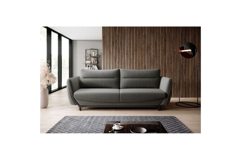Sofa Eltap Silva 236x95x90 cm - Flores 4, grå - Møbler - Sofaer - Sovesofaer - 3 seters sovesofa