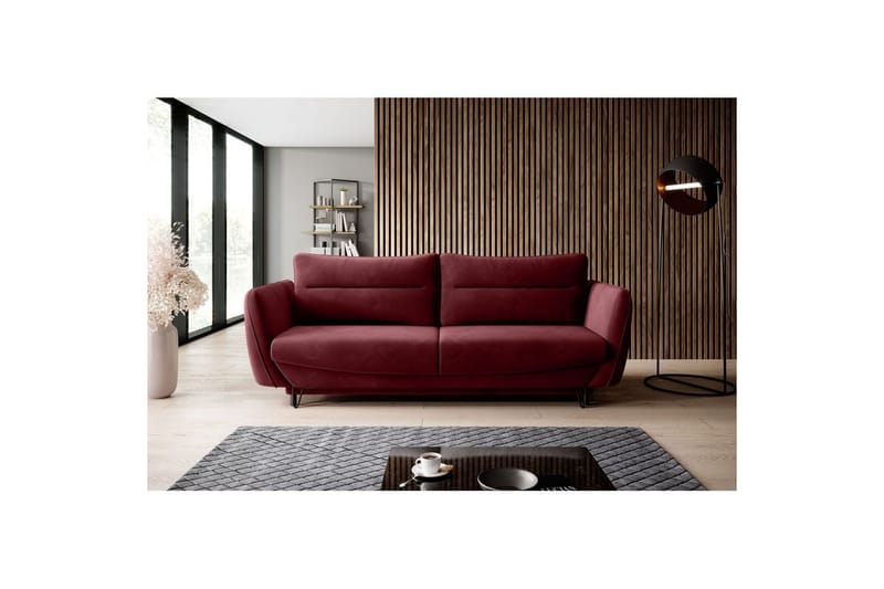 Sofa Eltap Silva 236x95x90 cm - Loco 25, Mørk Lilla - Møbler - Sofaer - Sovesofaer - 3 seters sovesofa