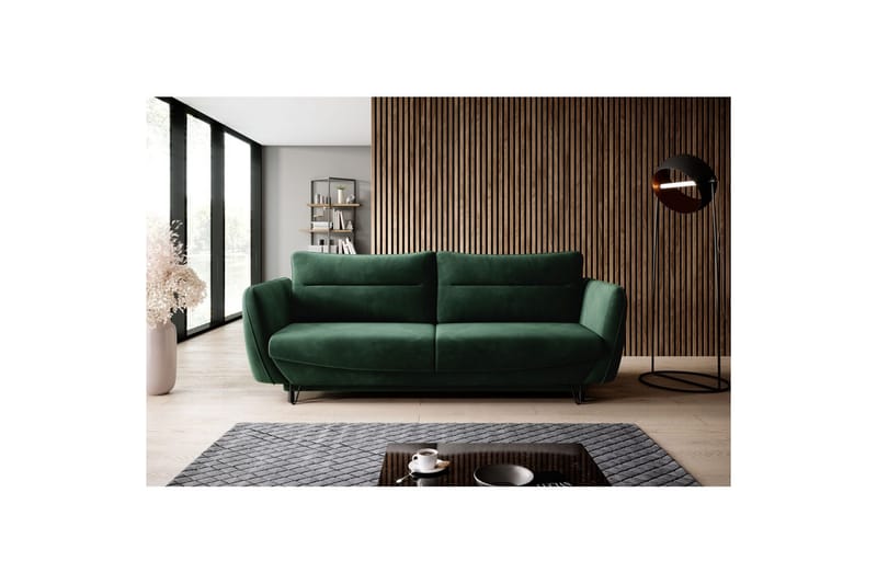 Sofa Eltap Silva 236x95x90 cm - Loco 35, Mørk Grønn - Møbler - Sofaer - Sovesofaer - 3 seters sovesofa