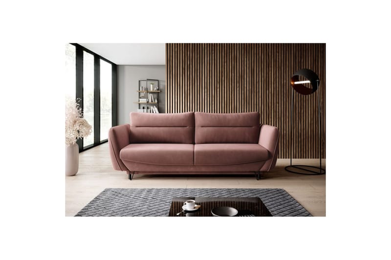 Sofa Eltap Silva 236x95x90 cm - Lukso 24, Rosa - Møbler - Sofaer - Sovesofaer - 3 seters sovesofa