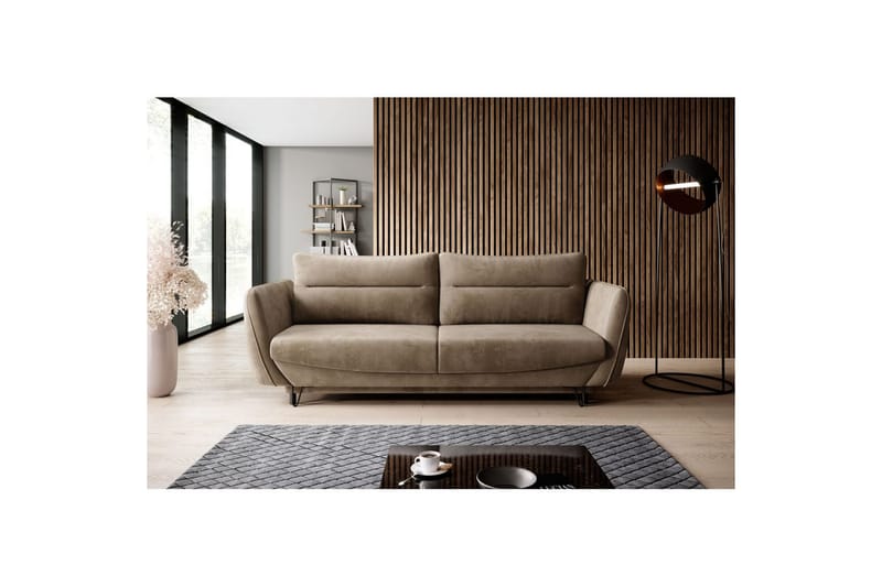 Sofa Eltap Silva 236x95x90 cm - Nube 20, Lys Brun - Møbler - Sofaer - Sovesofaer - 3 seters sovesofa