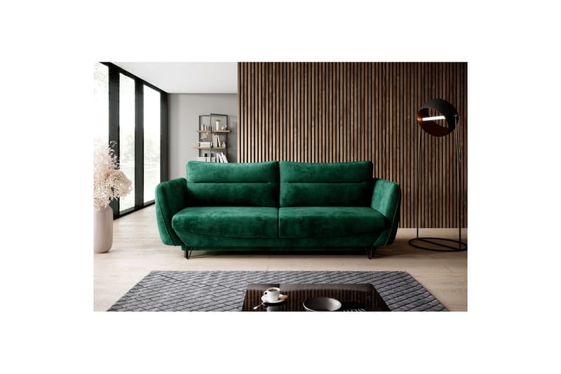 Sofa Eltap Silva 236x95x90 cm - Nube 35, Mørkegrønn - Møbler - Sofaer - Sovesofaer - 3 seters sovesofa